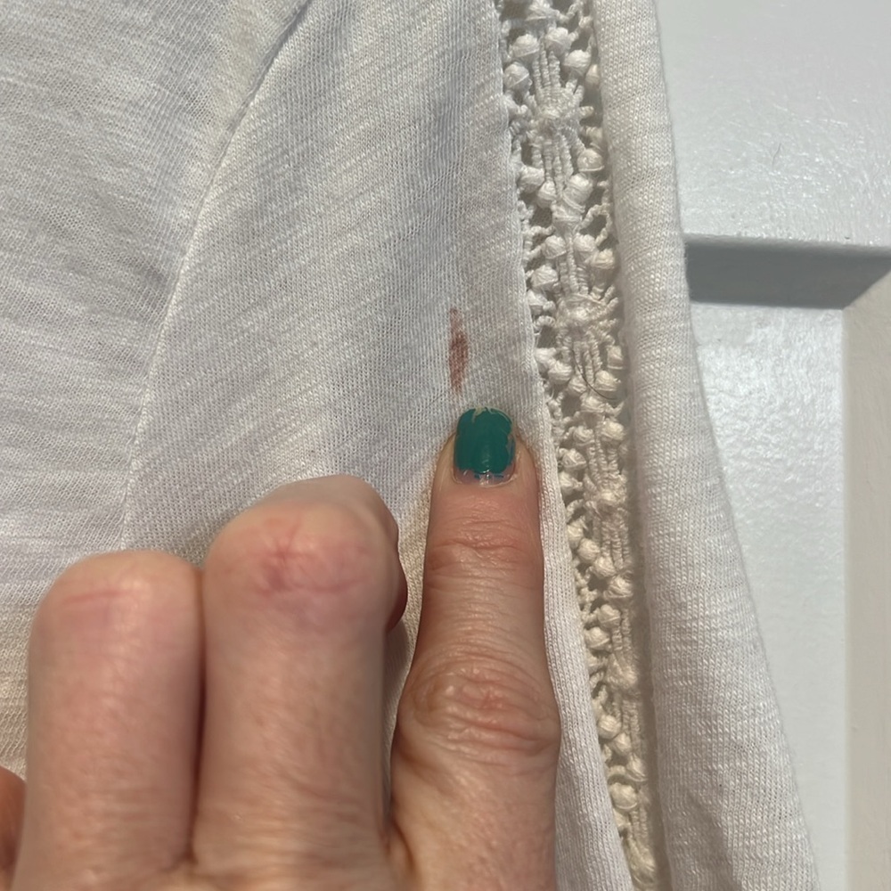 Style & Co. White Lace Trim Women's Top size medium petite. - Picture 6 of 8